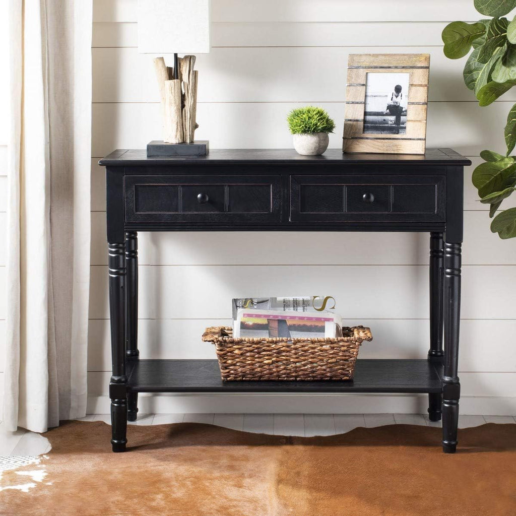 Vintage Grey 2-Drawer Console Table O300