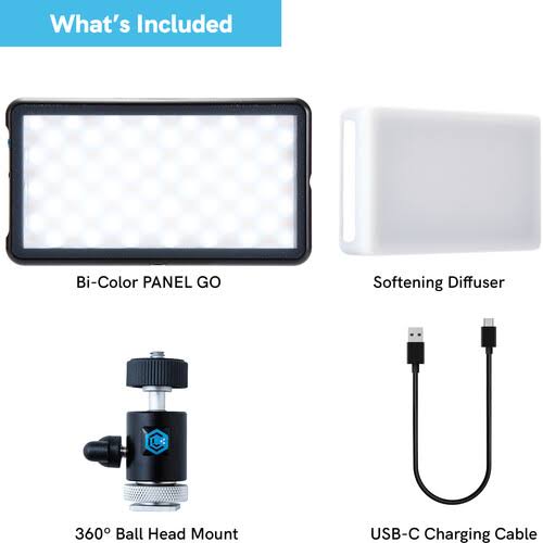 LED Light with Ball Head Camera Mount and Light Stand Adapter C925401