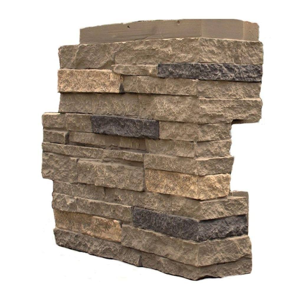 Stacked Stone Outside Corner Volcanic Gray O6463