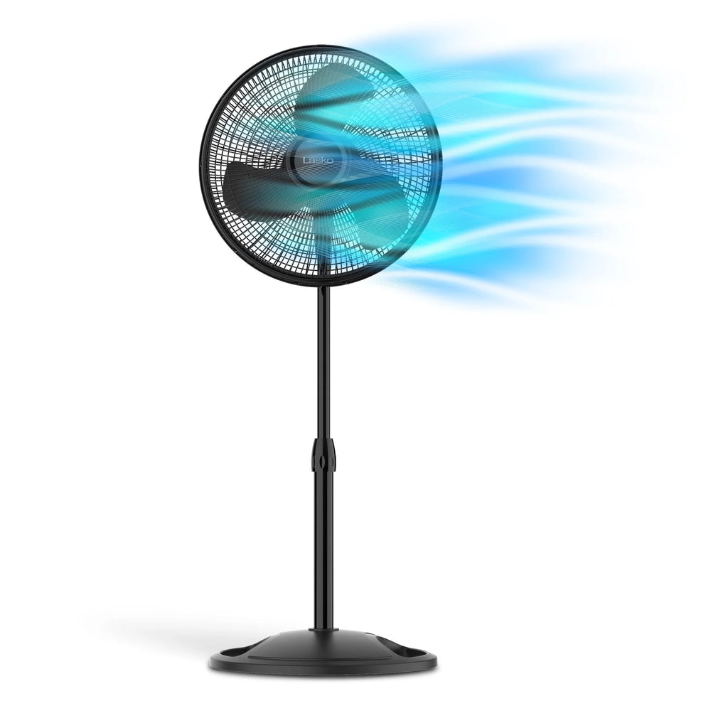 16 Oscillating Adjustable Pedestal Fan with 3-Speeds, Black P4912