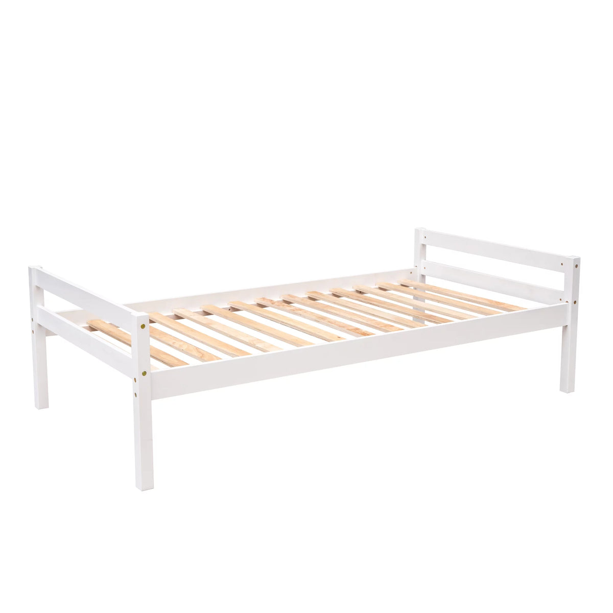 Wood Twin Bunk Loft Bed with Desk, Drawers and Shelf, White P382033