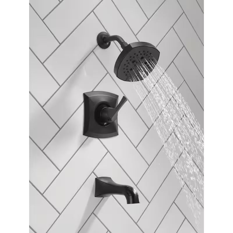 Single-Handle 5-Spray Tub and Shower Faucet Matte Black N689