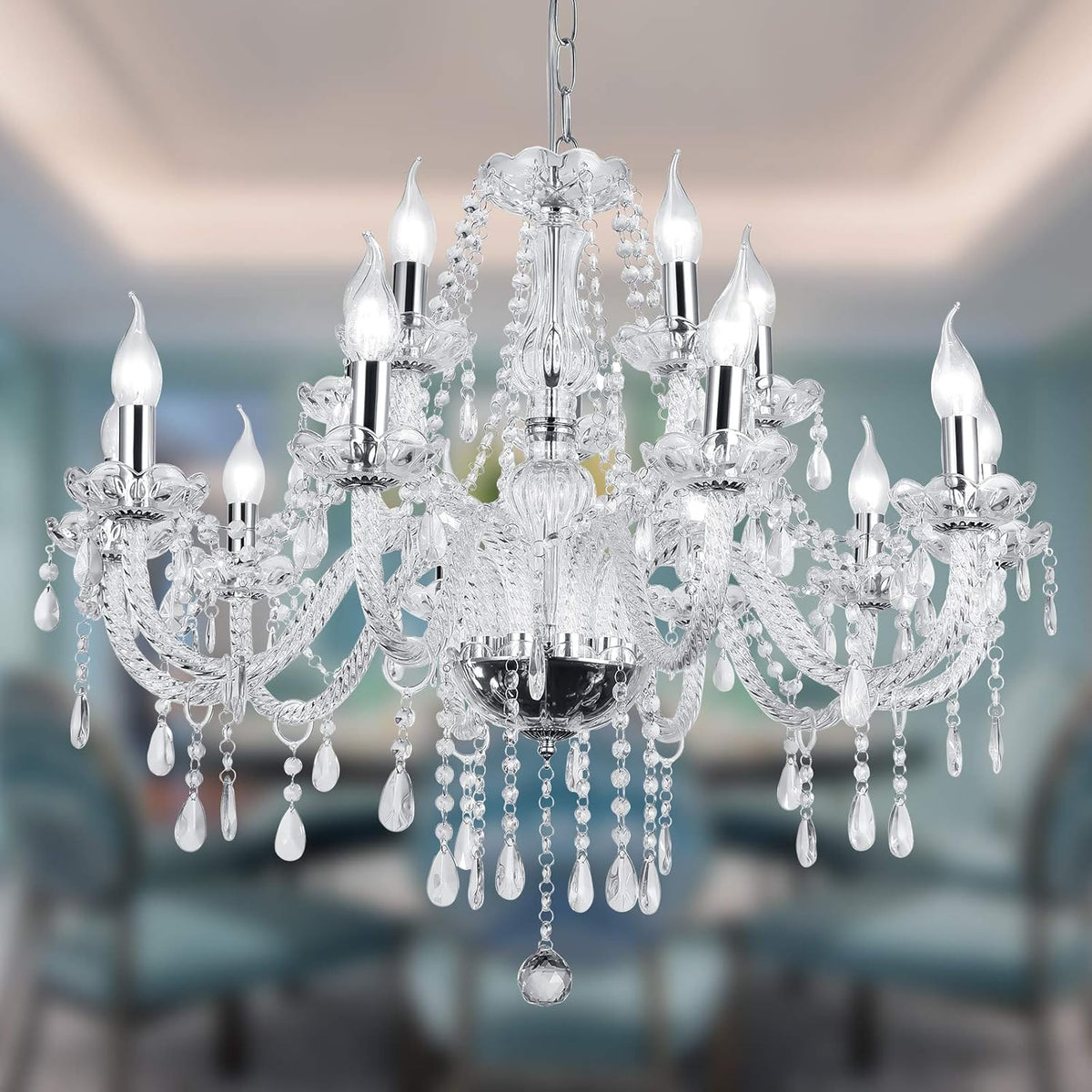 10 Lights K9 Crystal Chandelier W8552