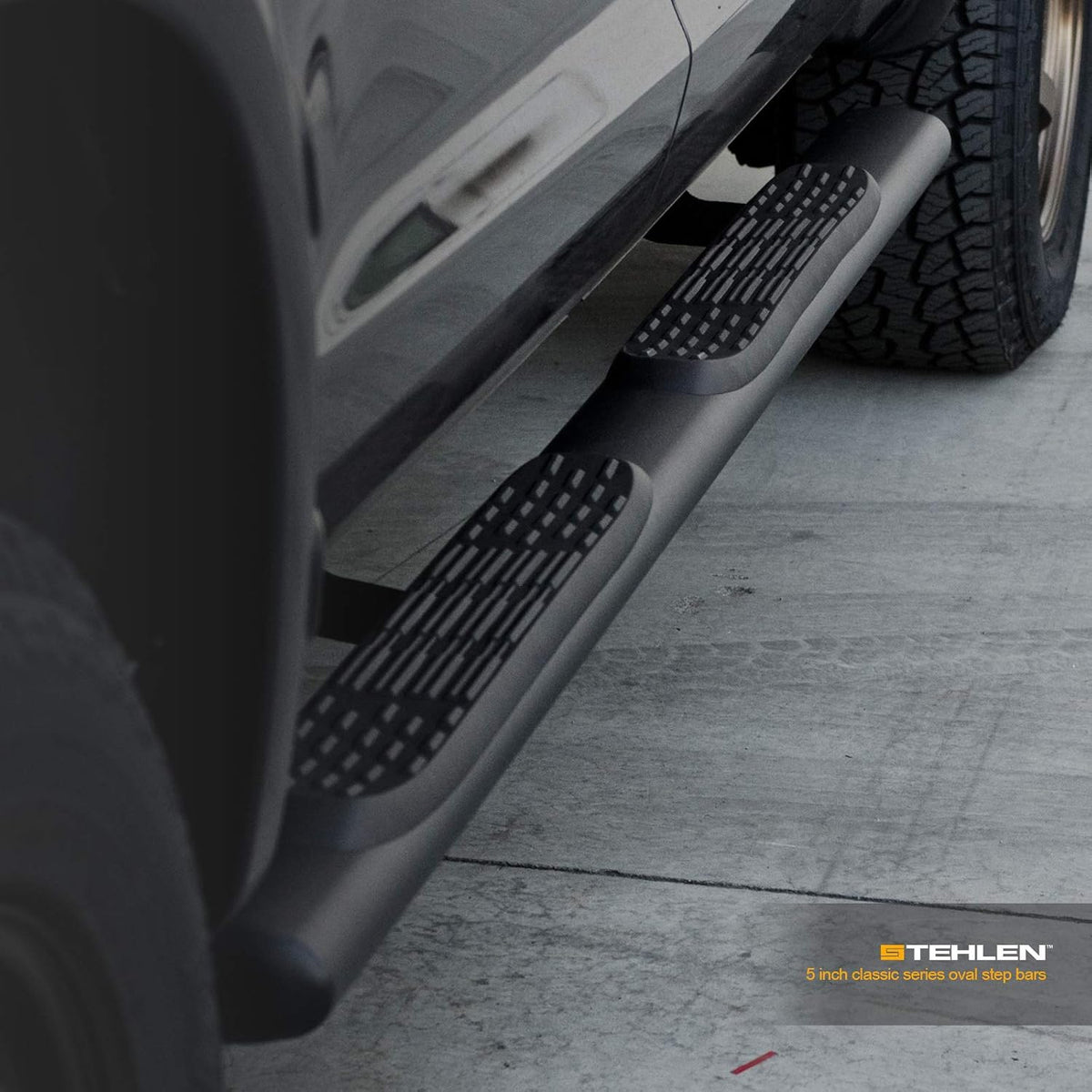 5 Oval Side Step Nerf Bars Matte Black M51905