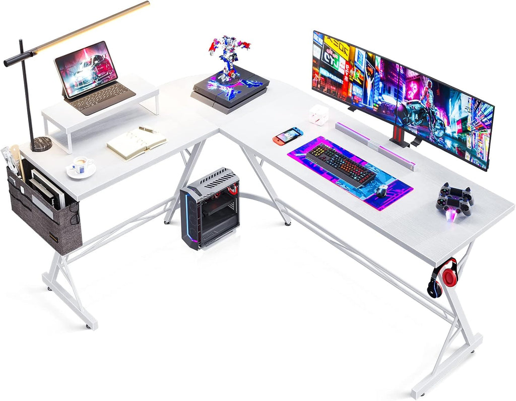 66" L Shaped Computer Desk with Monitor Stand B671321