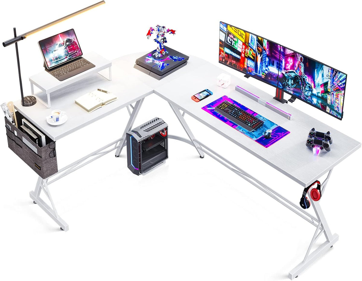 66" L Shaped Computer Desk with Monitor Stand B671321