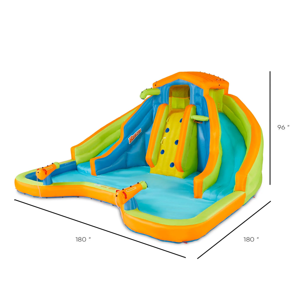 Inflatable 2 Lane Water Slide Splash Pool A609