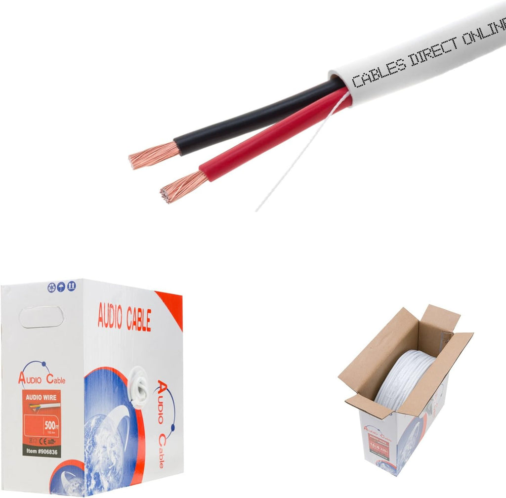 250ft 12AWG 2 Conductors CL2 Rated Loud Speaker Cable Wire F927612