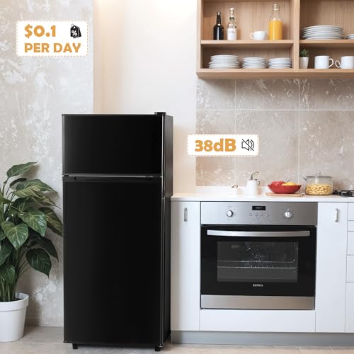 4.5 Cu.ft Mini Fridge with Freezer, 2 Doors, Adjustable Shelves R970