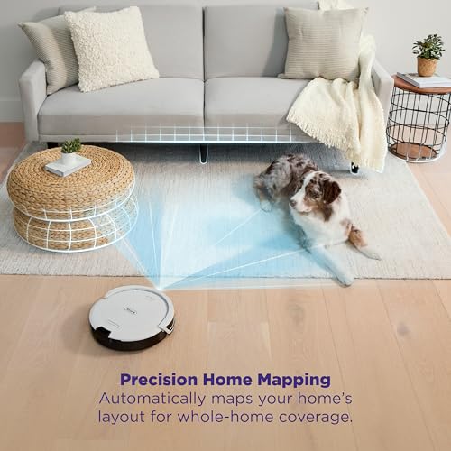 Robot Vacuum and Self-Empty Base with Bagless 60-Day Capacity, Grey U904387