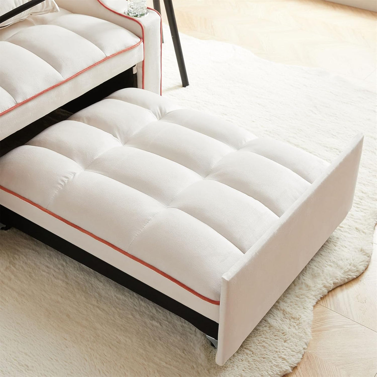 3-in-1 Convertible Pull Out Sleeper Chair Bed with Multi-Pockets S73440