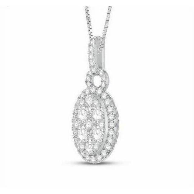 14K White Gold Lab Grown Diamond Pendant I163666
