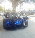 4x Blue LED Angel Eye Headlamp Halo Rings K6053