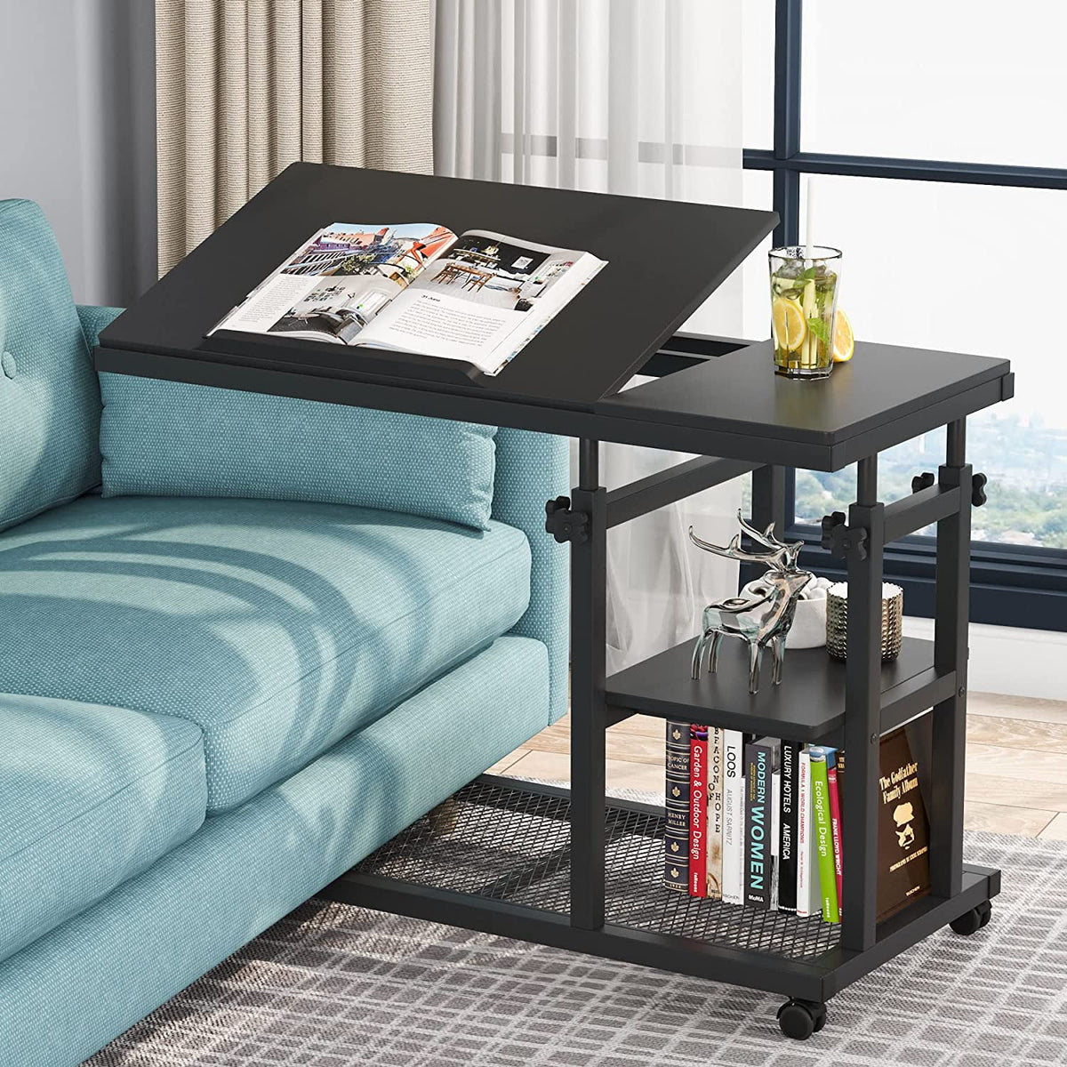 Height Adjustable C Table Brown G59924