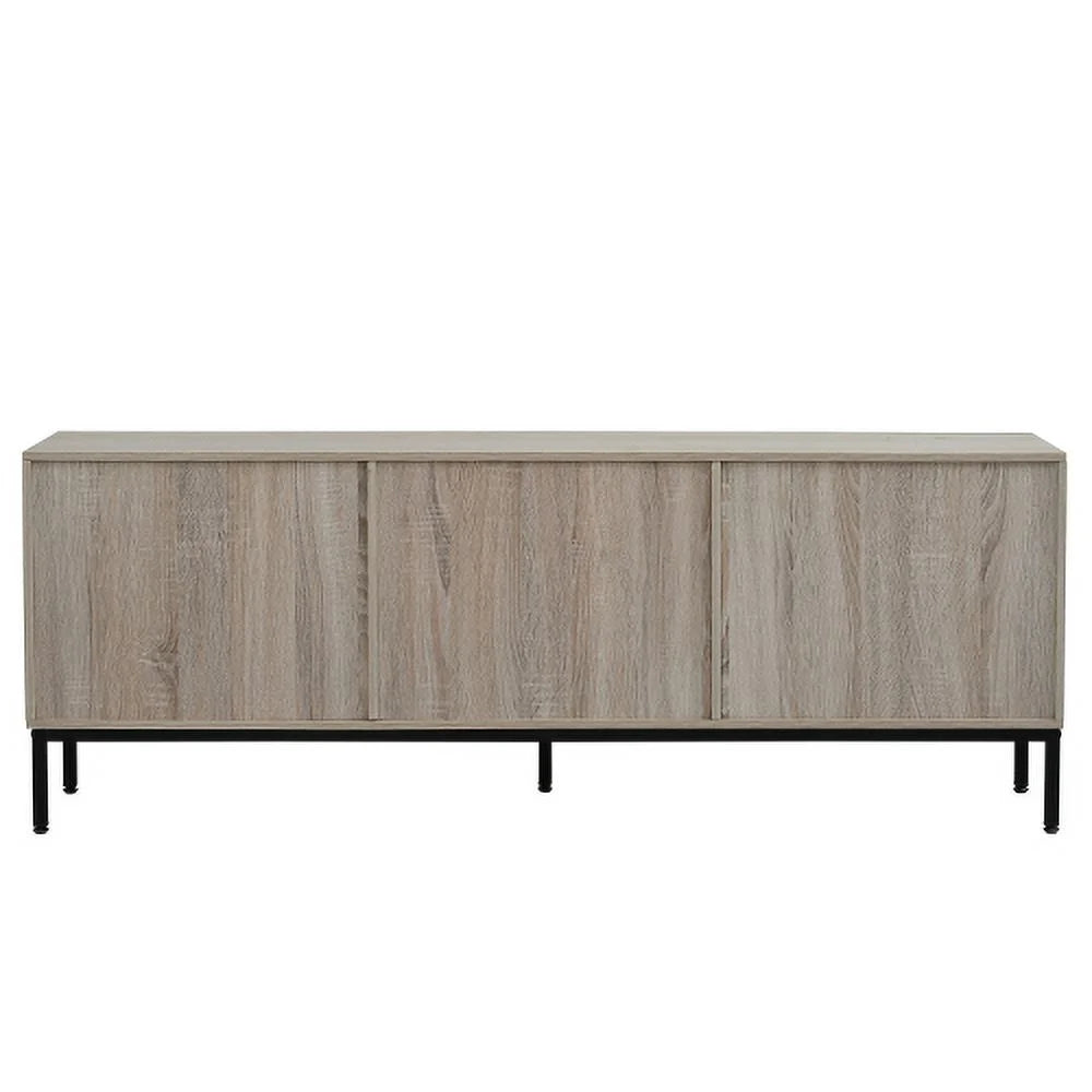 Rattan TV Stand with 2 Rattan Doors K5017