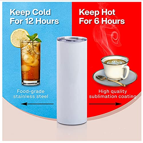 20 oz Stainless Steel Insulated Tumbler White (25PCS) P817