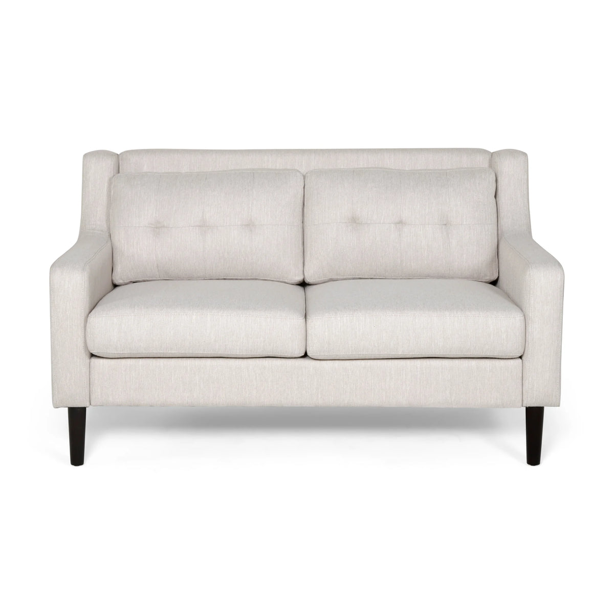 Beige Fabric Upholstered Loveseat Z80094