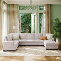 Beige U-Shape Sectional Sofa K3021