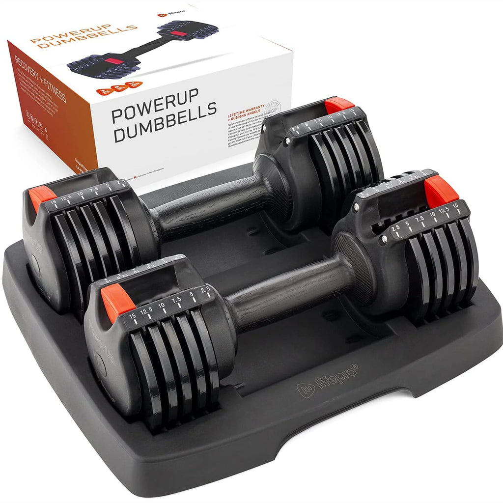 15 Pound Adjustable Dumbbells Set, 2 Pcs X7784