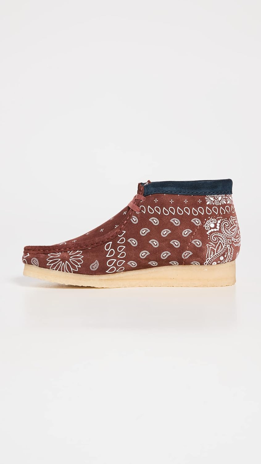Brick Paisley Brown Print Wallabee Boots Y9748