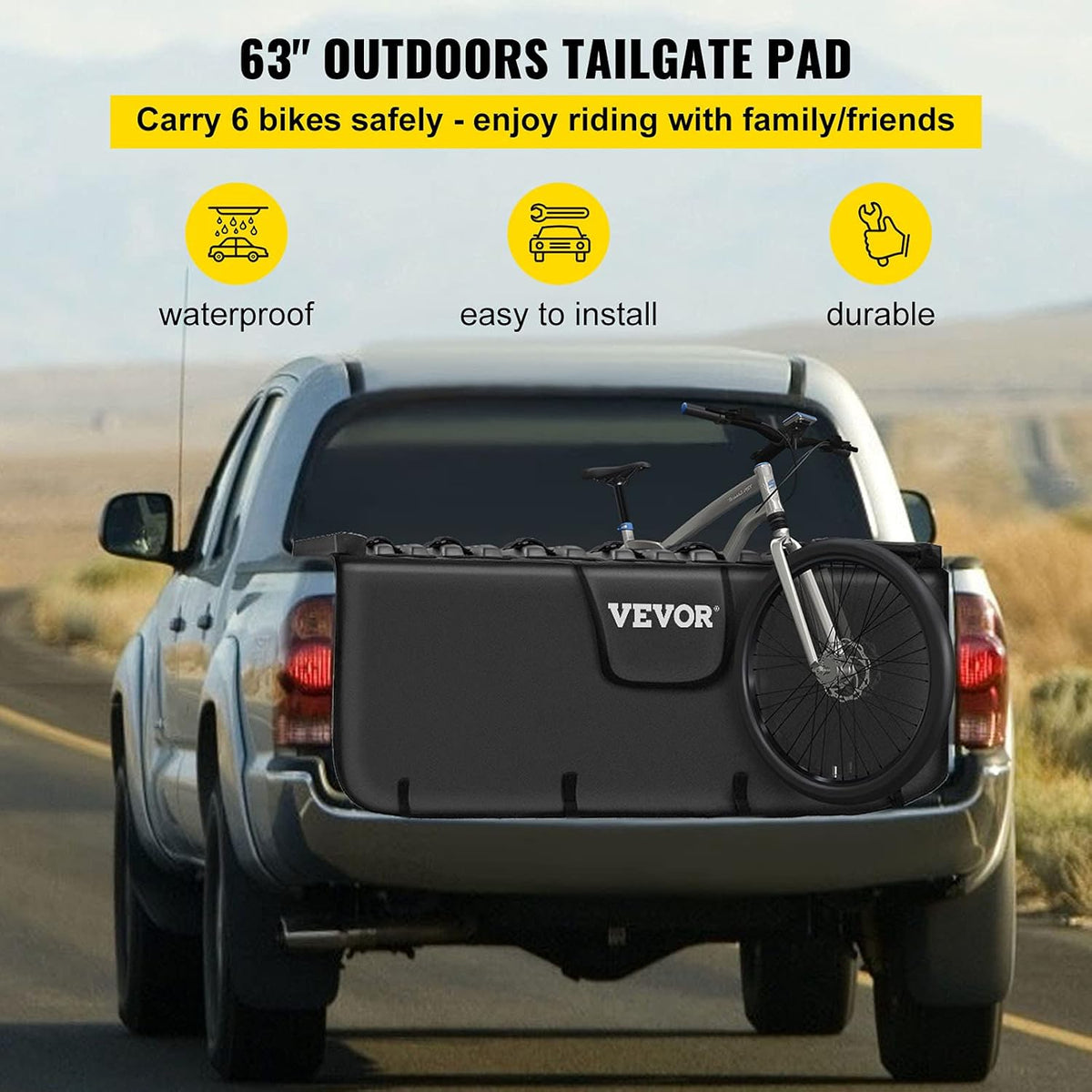 63 Wide Tailgate Bike Pad for 6 Bikes I345479