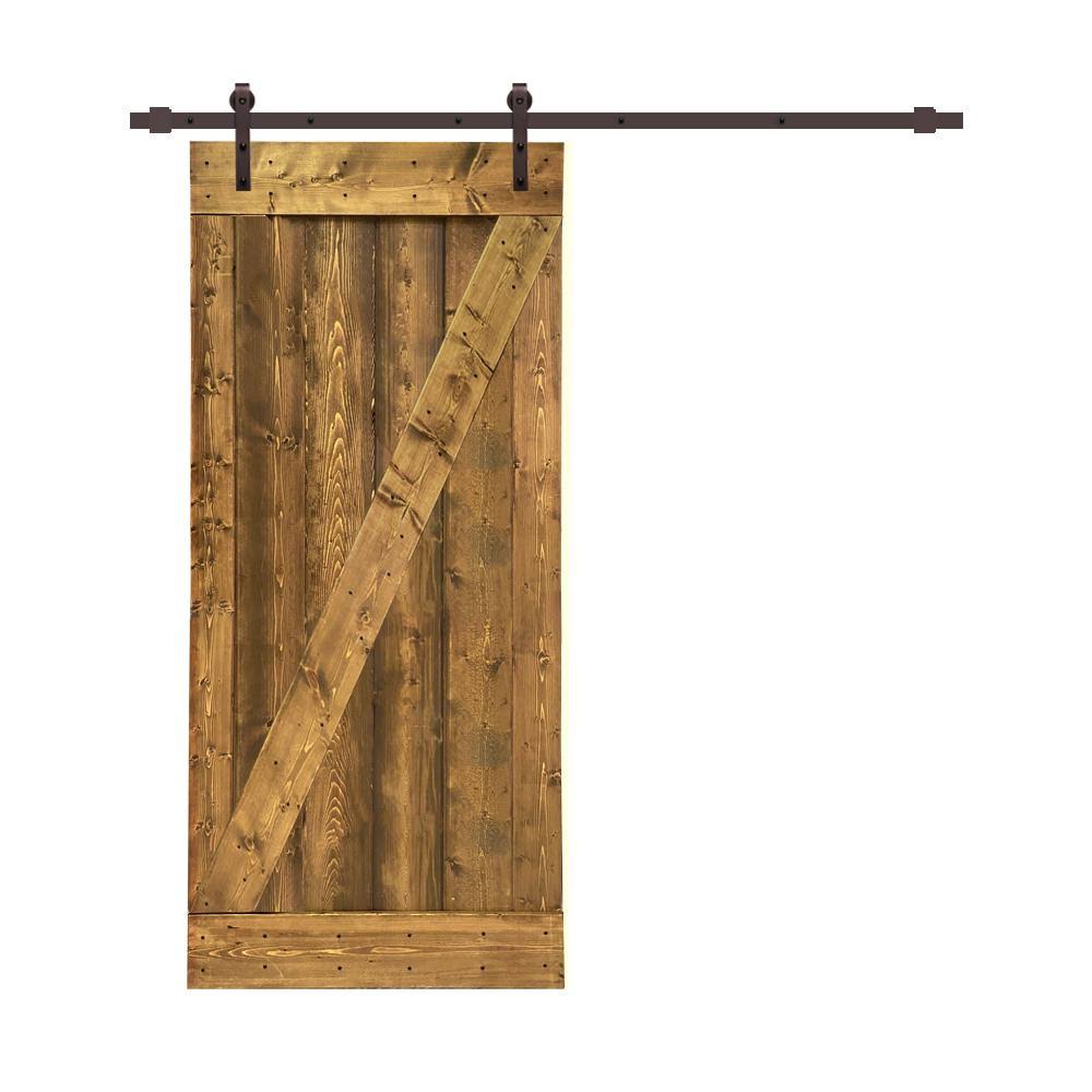 24 in. x 84 in. Knotty Pine Wood Interior Sliding Barn Door Slab T154356