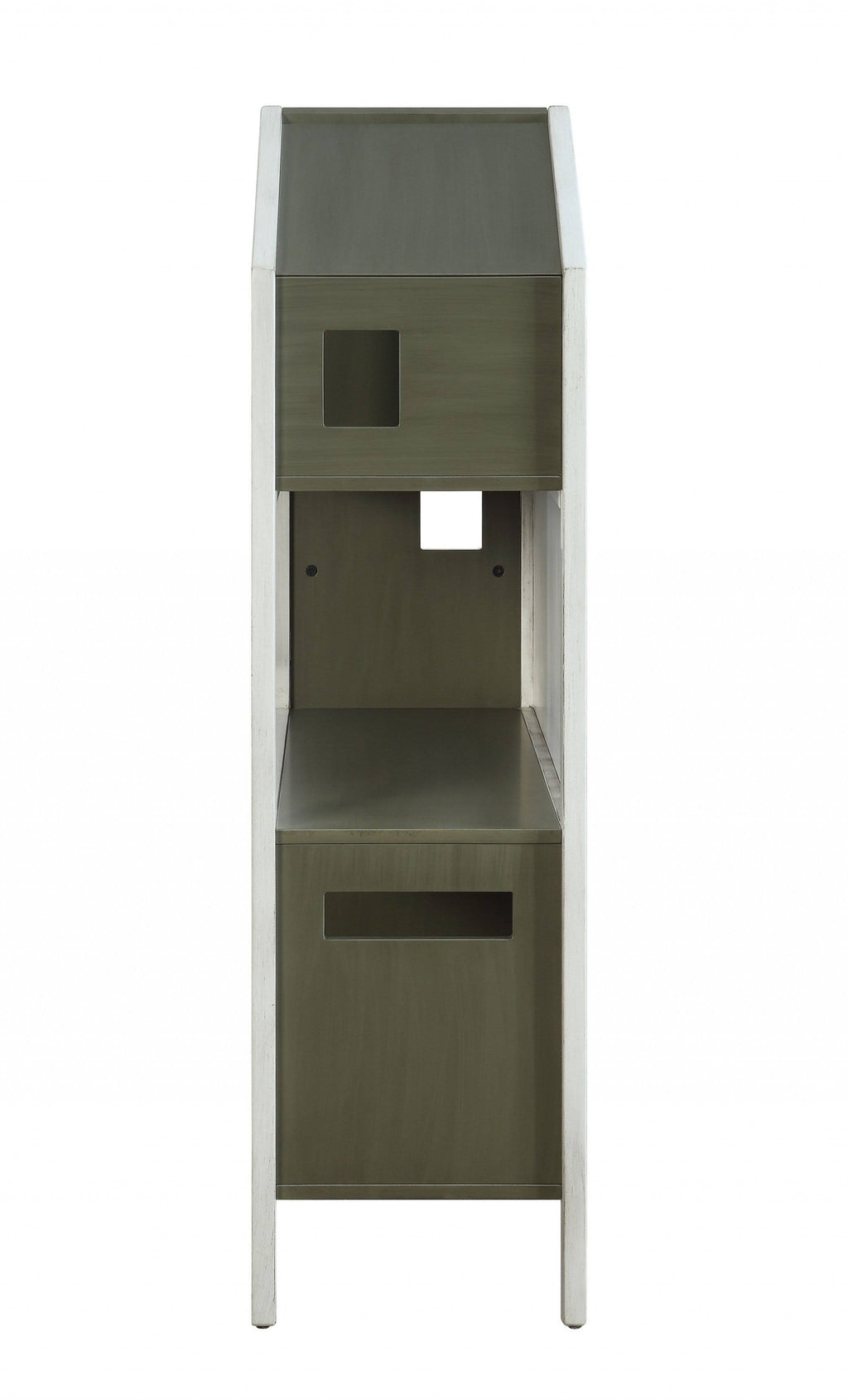 White Pink Wood Bookcase L964