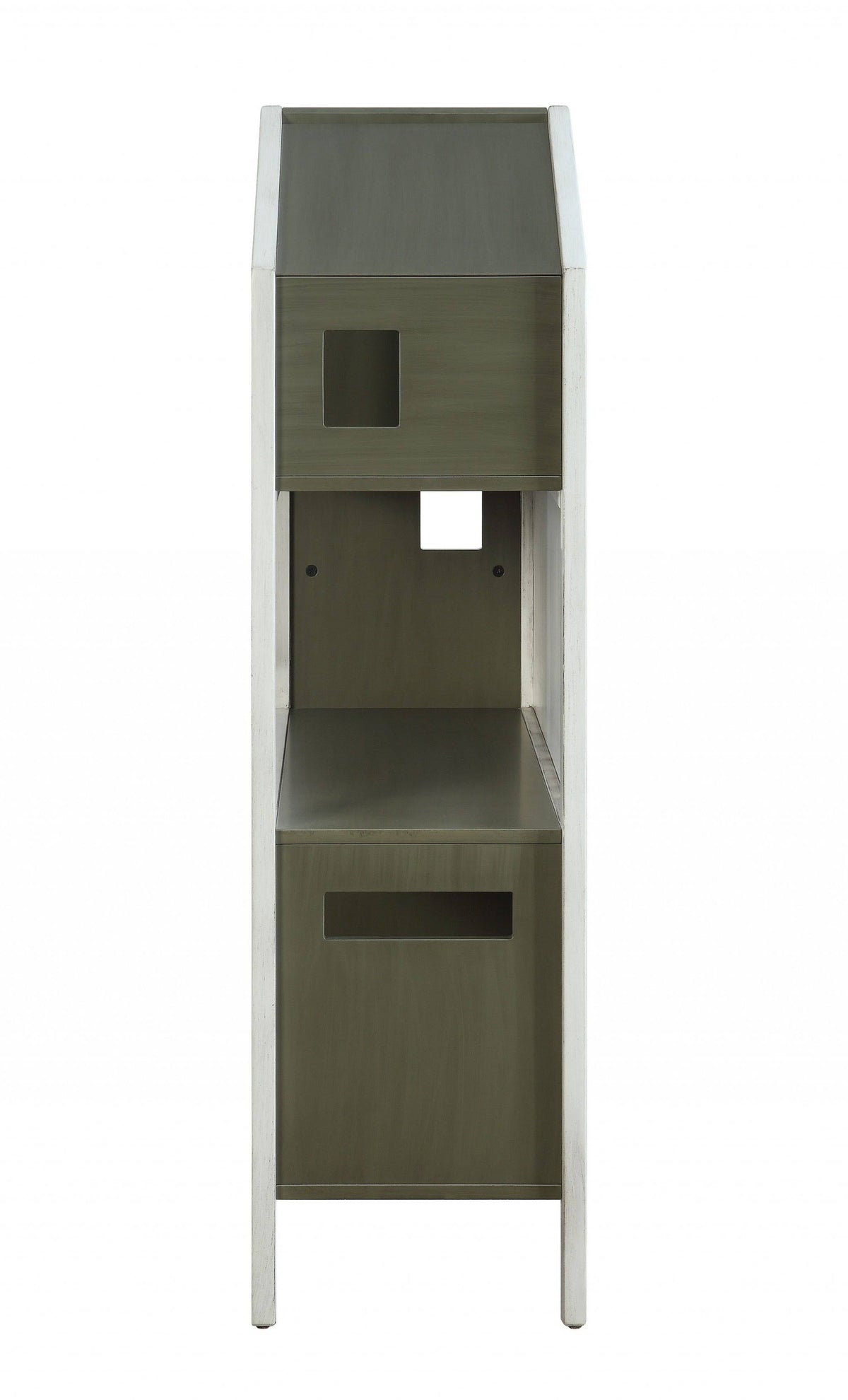 White Pink Wood Bookcase L964