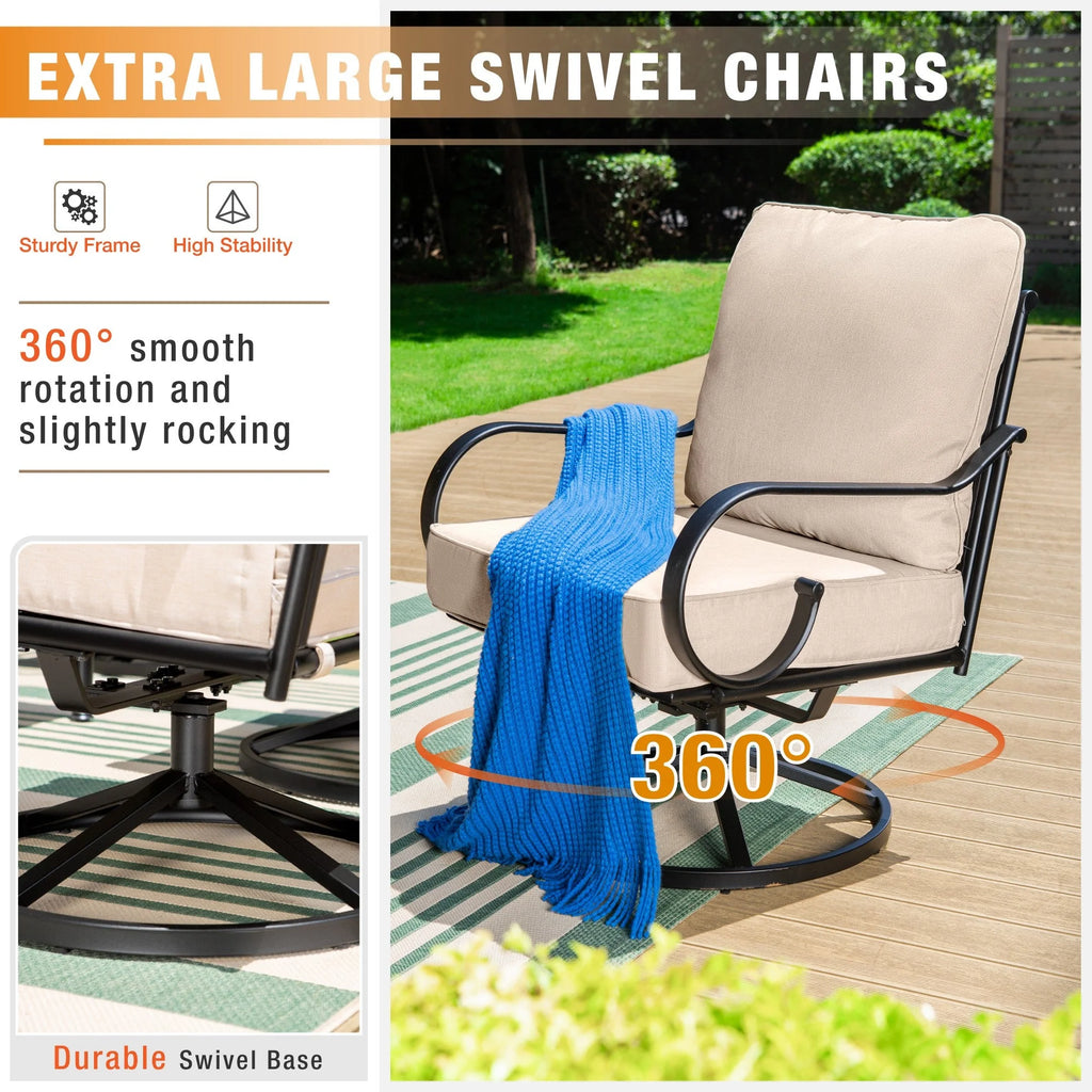 Beige Metal Patio Furniture Set M170936