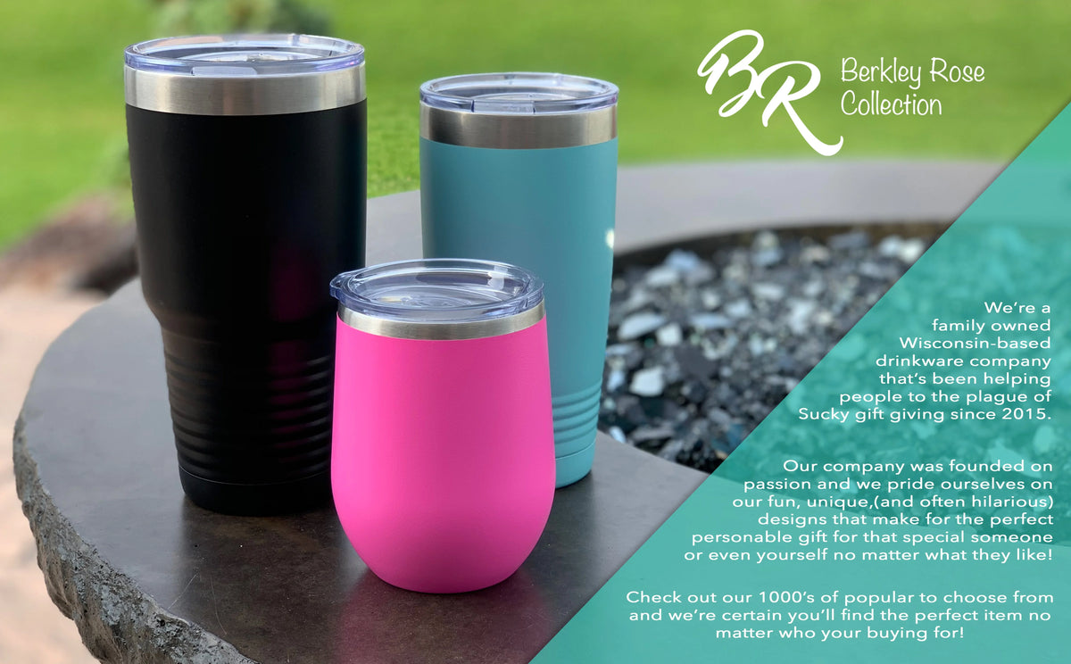 Engraved 12 oz Grey Wine Cup Z24659