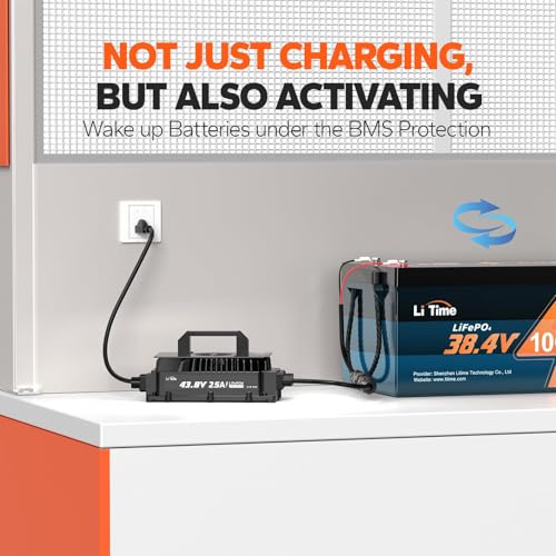 36V 50Ah LiFePO4 Battery with 43.8V 25A Charger Q2764