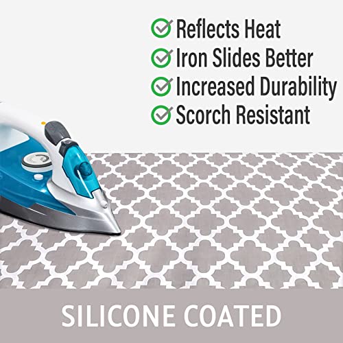 Extra-Wide Ironing Board Cover and Pad Replacement with Elasticized Edge 18" x 49" Y304774