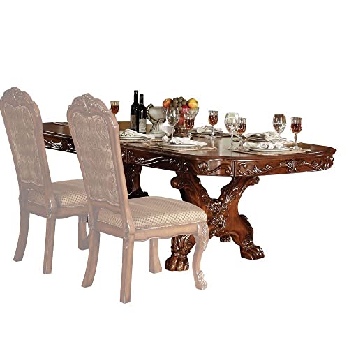 9pc Formal Dining Table Set with 6 Side Chairs and 2 Arm Chairs K970