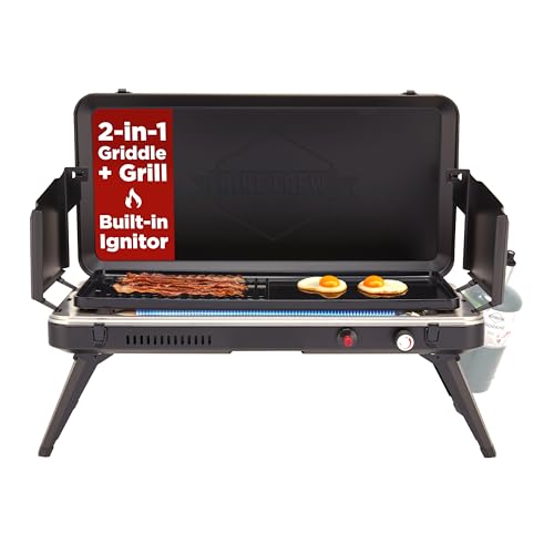2-in-1 Gas Camping Grill and Griddle Combo J1503