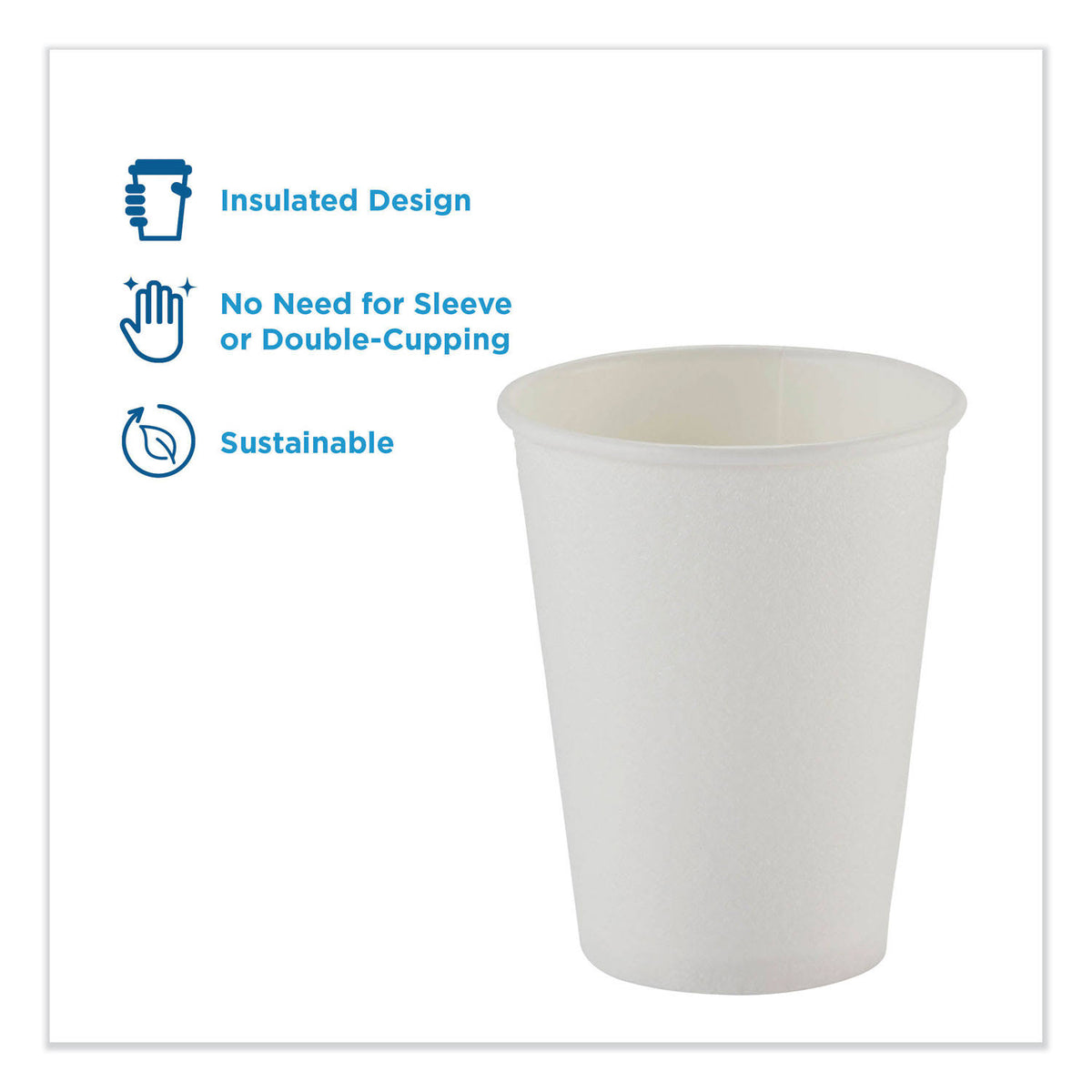 White 12 oz. Hot/Cold Cups Q491