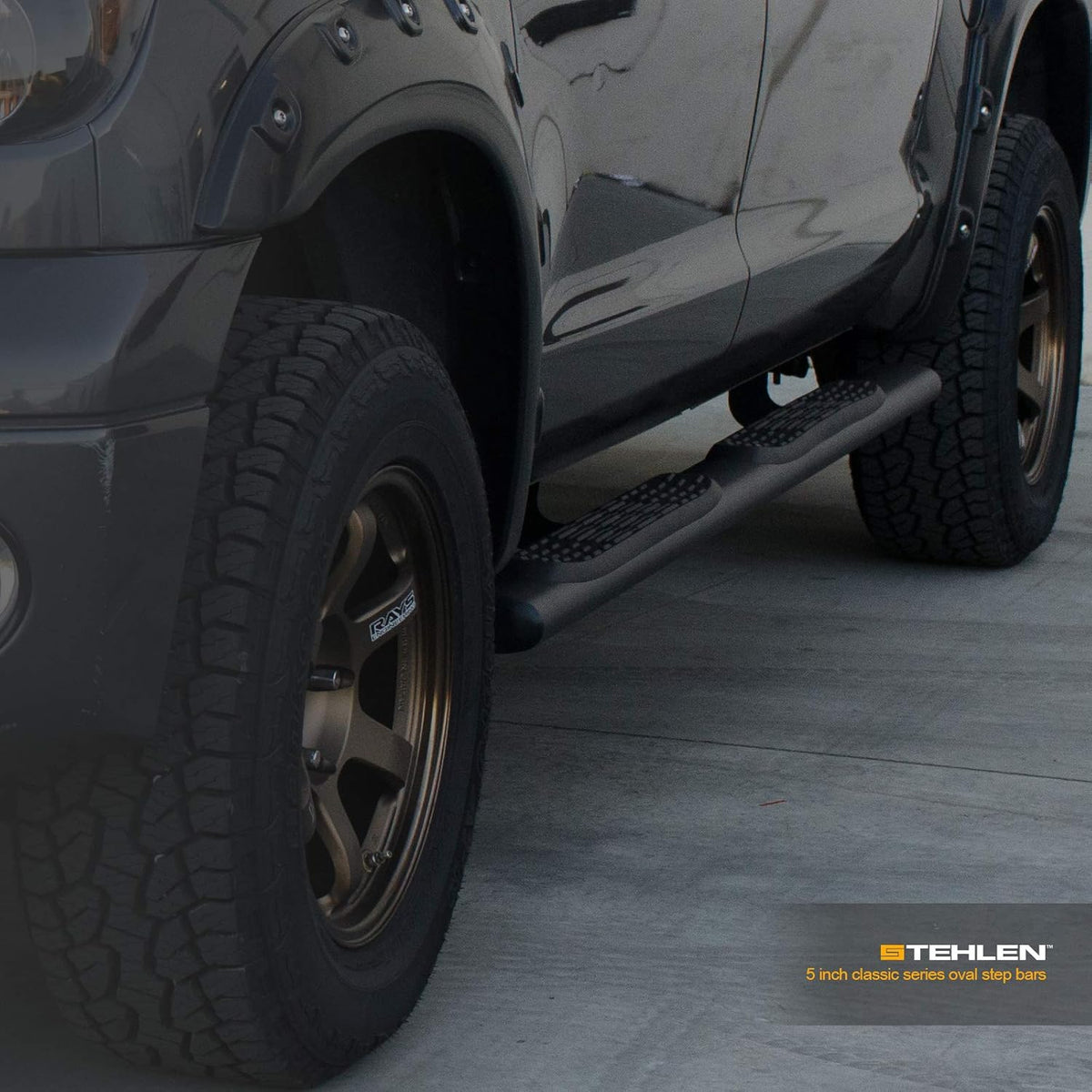 5 Oval Side Step Nerf Bars Matte Black M51905