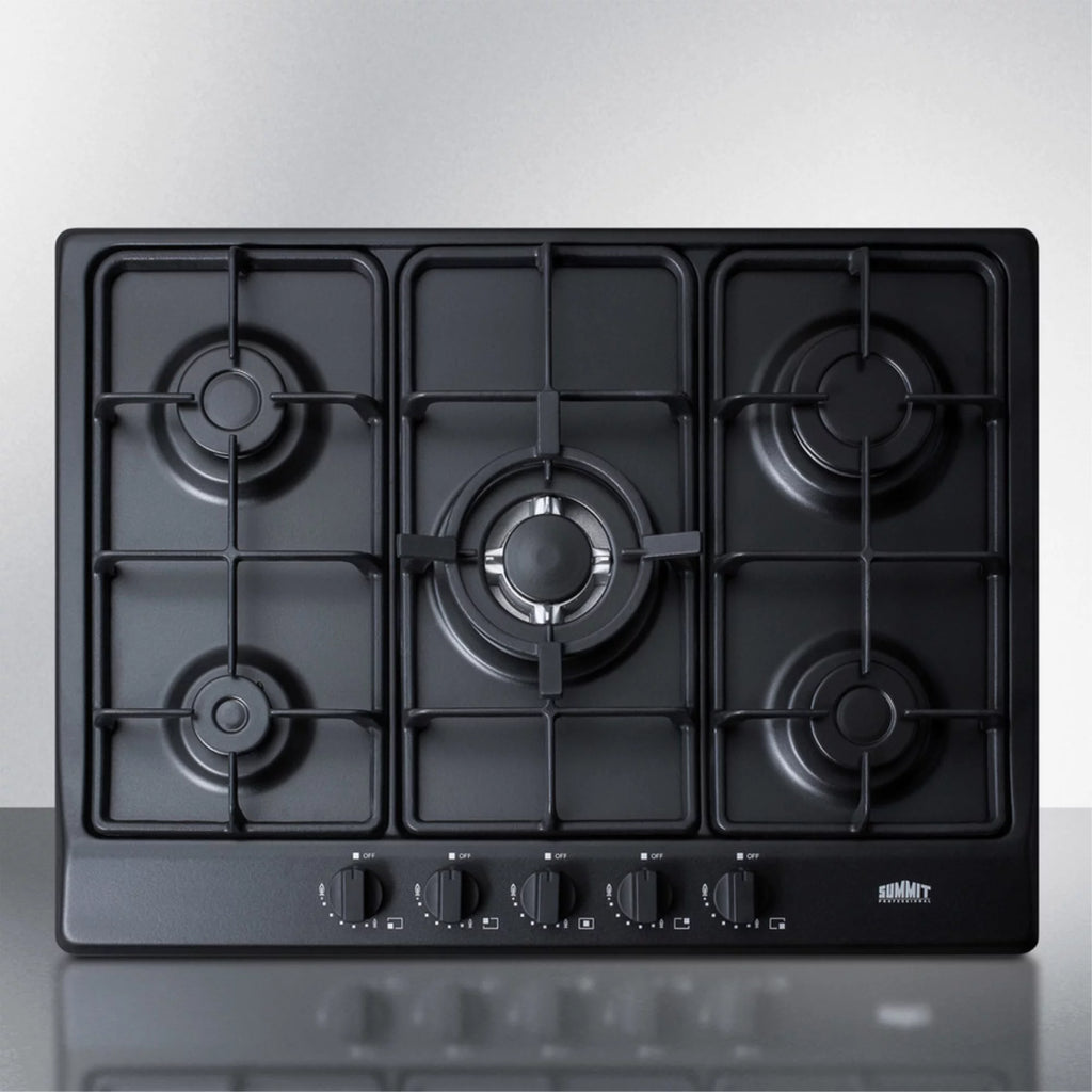 Black 5-Burner Gas Cooktop with Sealed Burners K73299