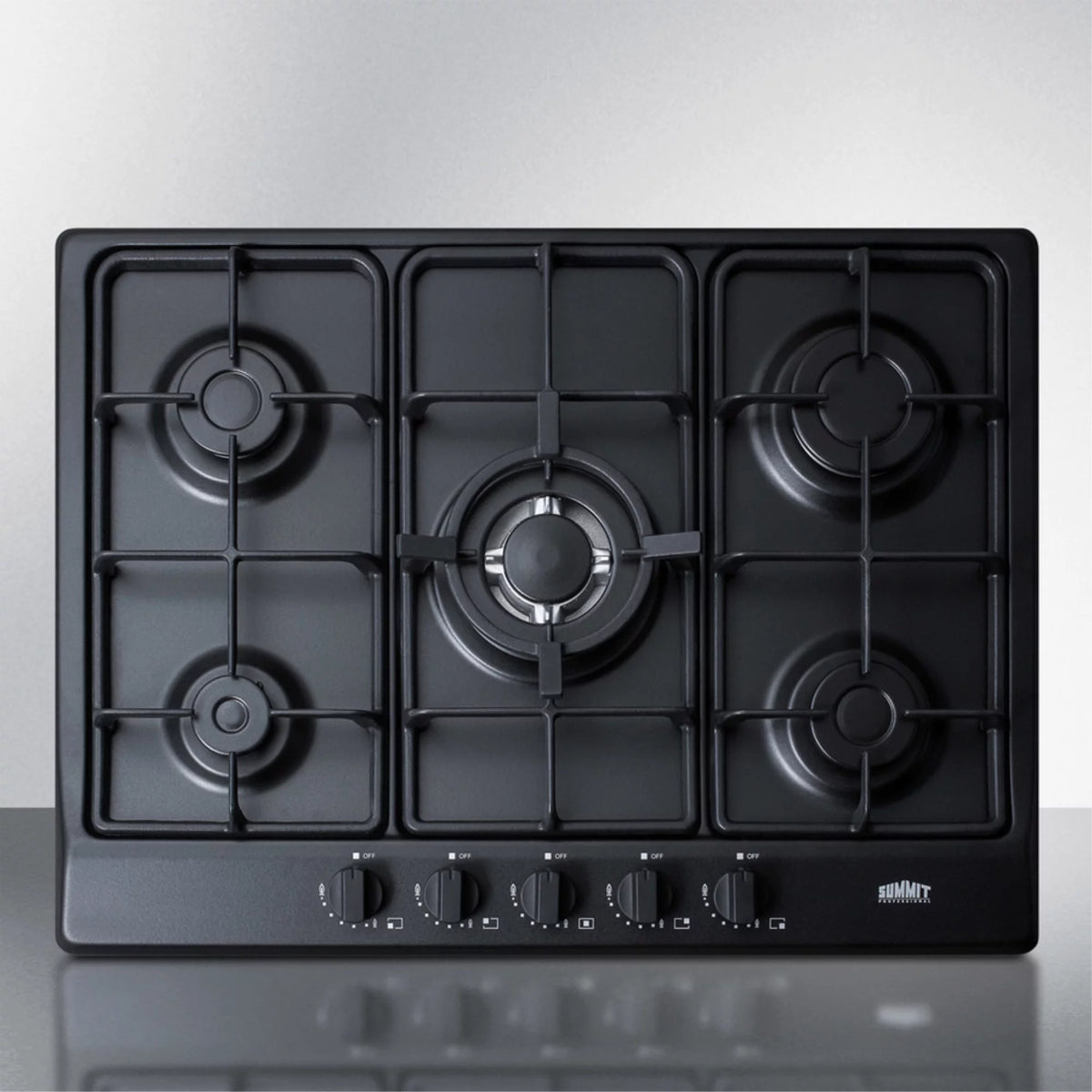 Black 5-Burner Gas Cooktop with Sealed Burners K73299