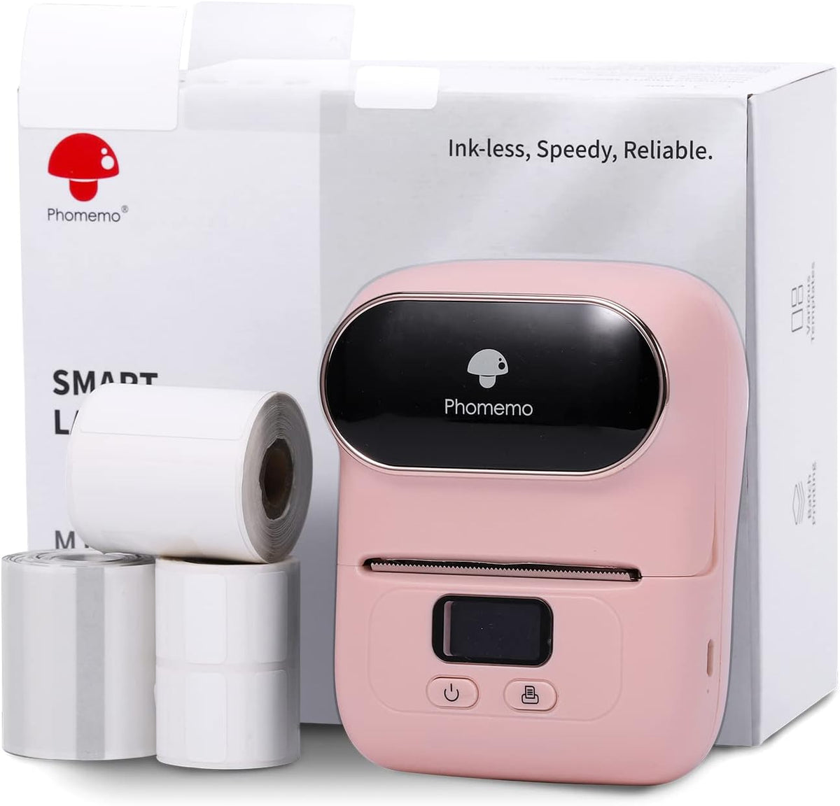 Pink Bluetooth Label Maker with 3 Rolls Labels H6470