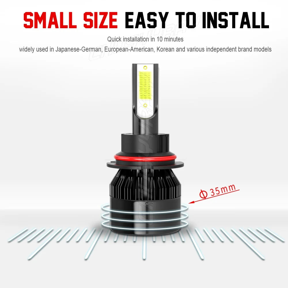 4PC LED Headlight Hi Lo Fog Light 6000K Bulbs D98492