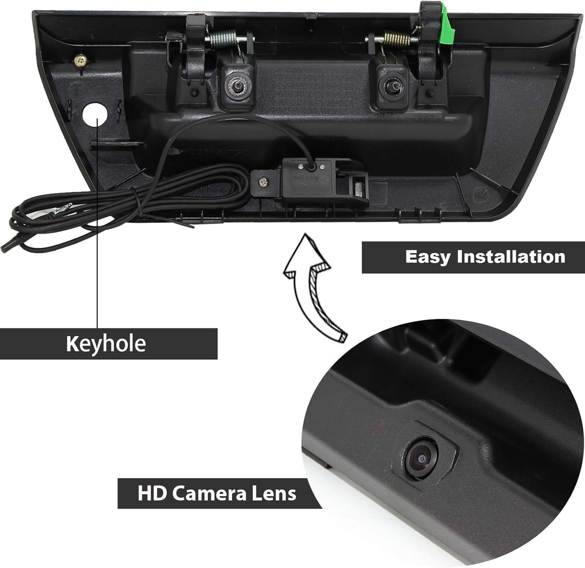 Black Tailgate Handle with Backup Camera G83840
