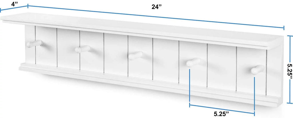 White MDF Wood Floating Shelf E78282