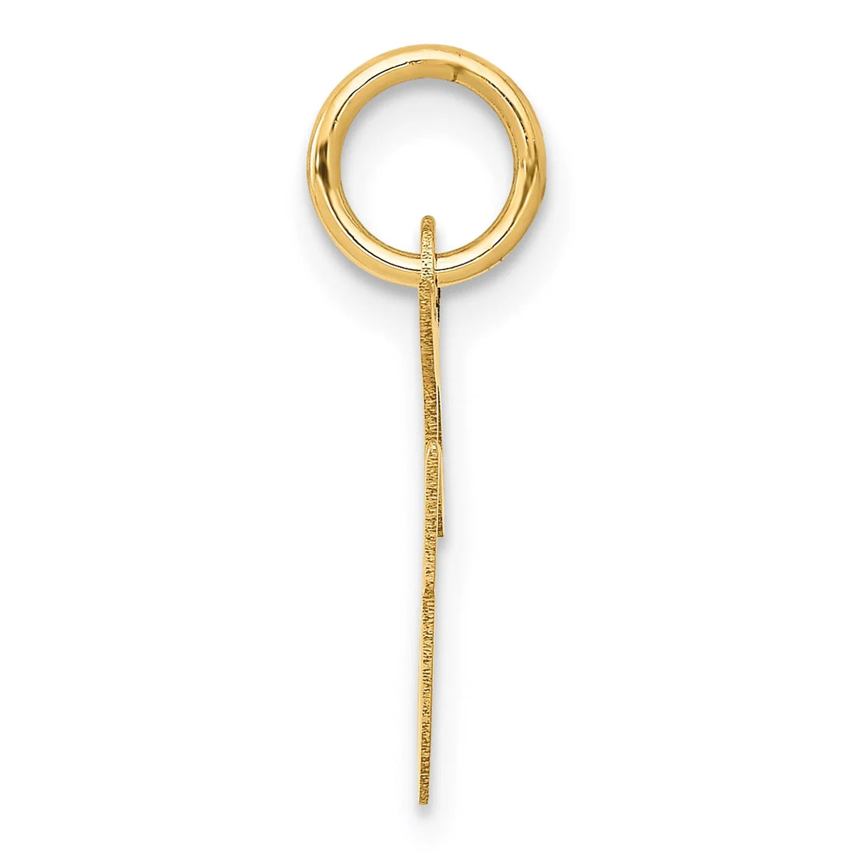 14K Yellow Gold Script Letter F Initial Pendant Charm With 10K Yellow Gold Rope Chain Necklace 20'' H472201