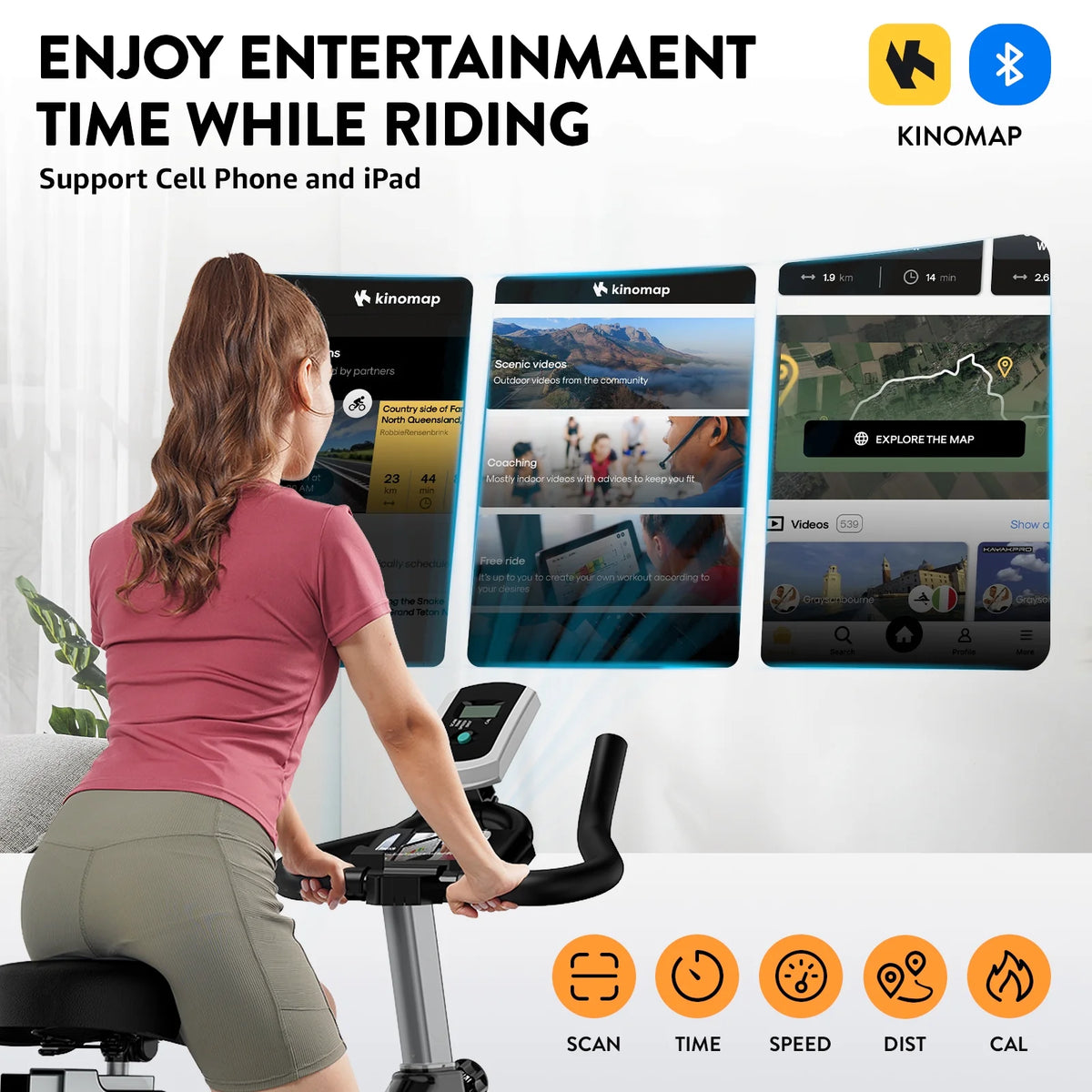 Indoor Cycling Exercise Bike 35 Lbs Flywheel X6392