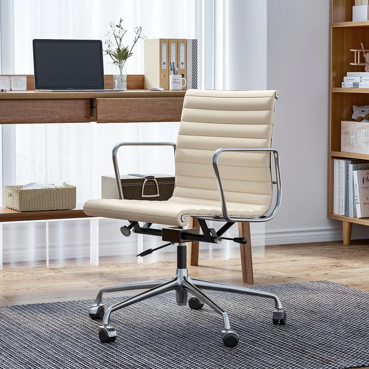 White Ergonomic Leather Office Chair F78197