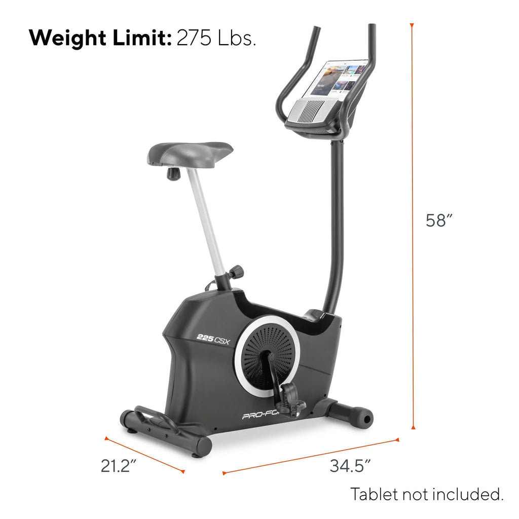 Recumbent Exercise Bike with Display and Tablet Holder T777360