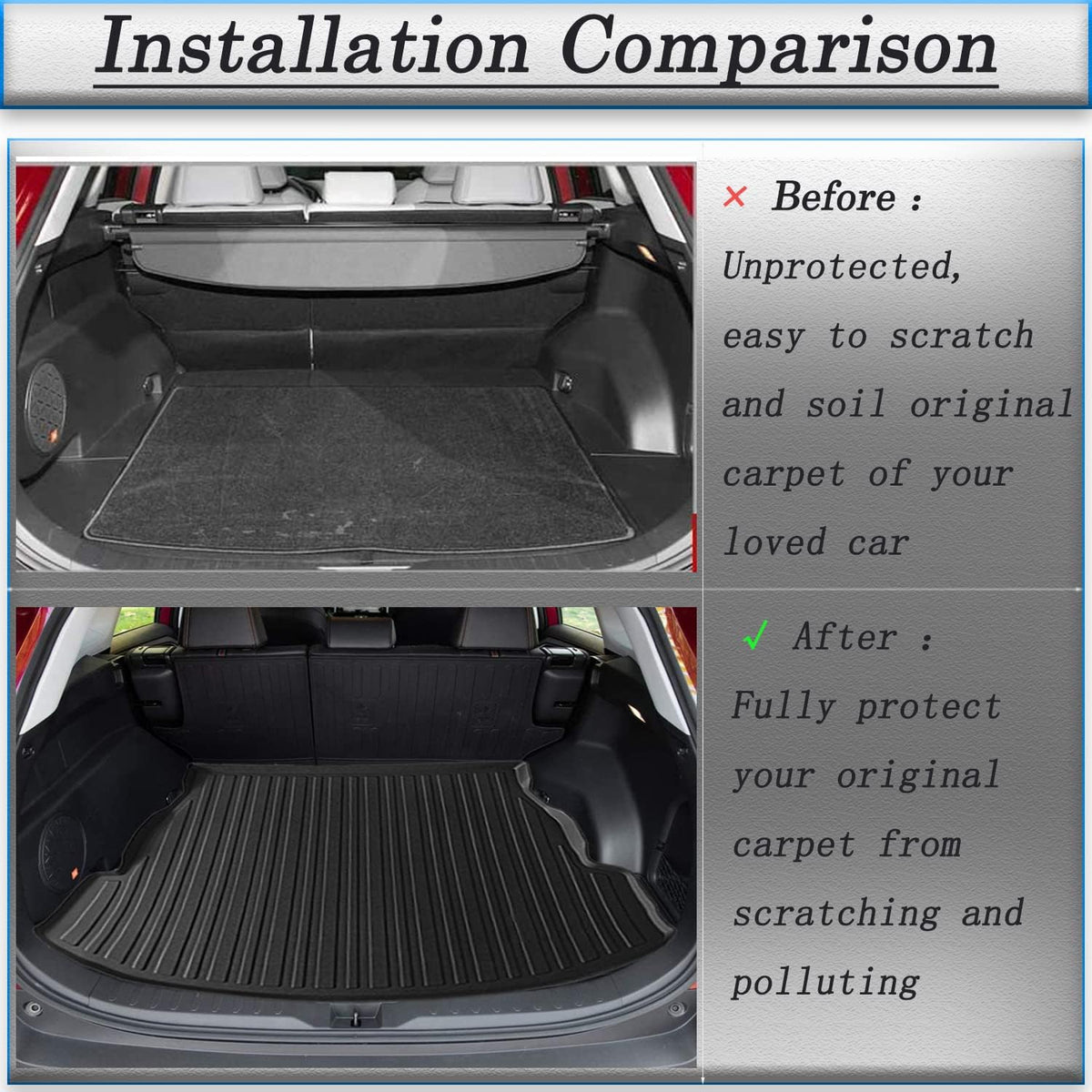 All-Weather Rear Trunk Tray Cargo Mat Protector T56667