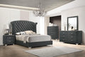 4-piece Queen Tufted Upholstered Bedroom Set Grey J738545