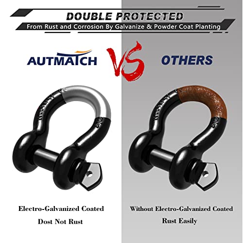 3/4" D Ring Shackle 2 Pack with 7/8" Screw Pin and Isolator Washers Y2473