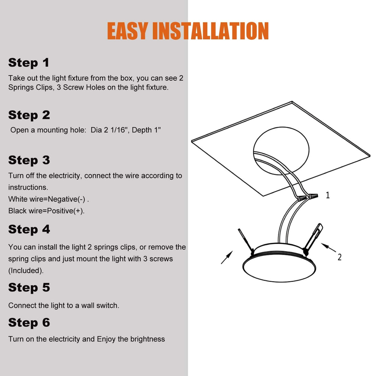 3 Inch LED Recessed Ceiling Light Pack of 6 U30082